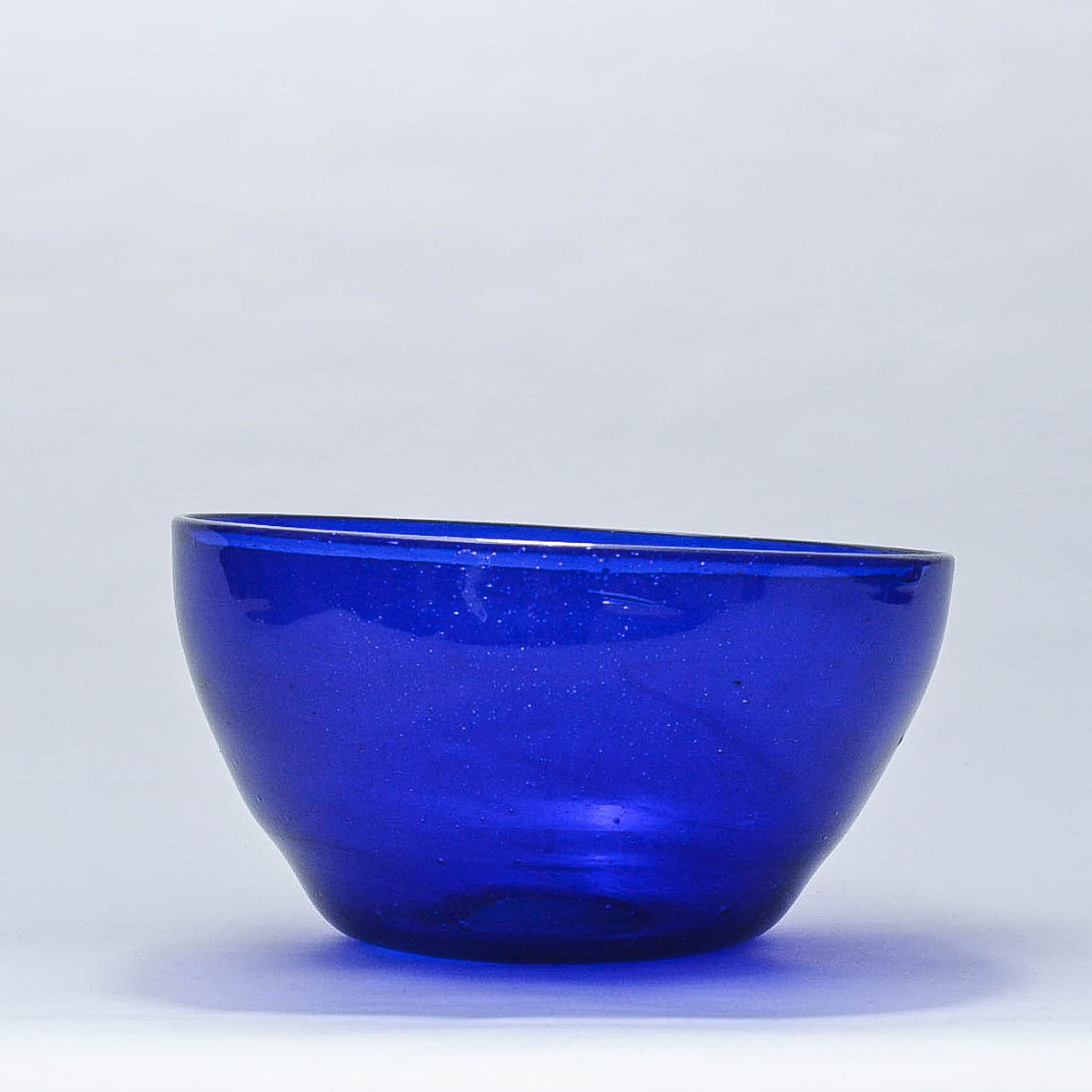 Hand Blown Salad Bowl - Royal Blue